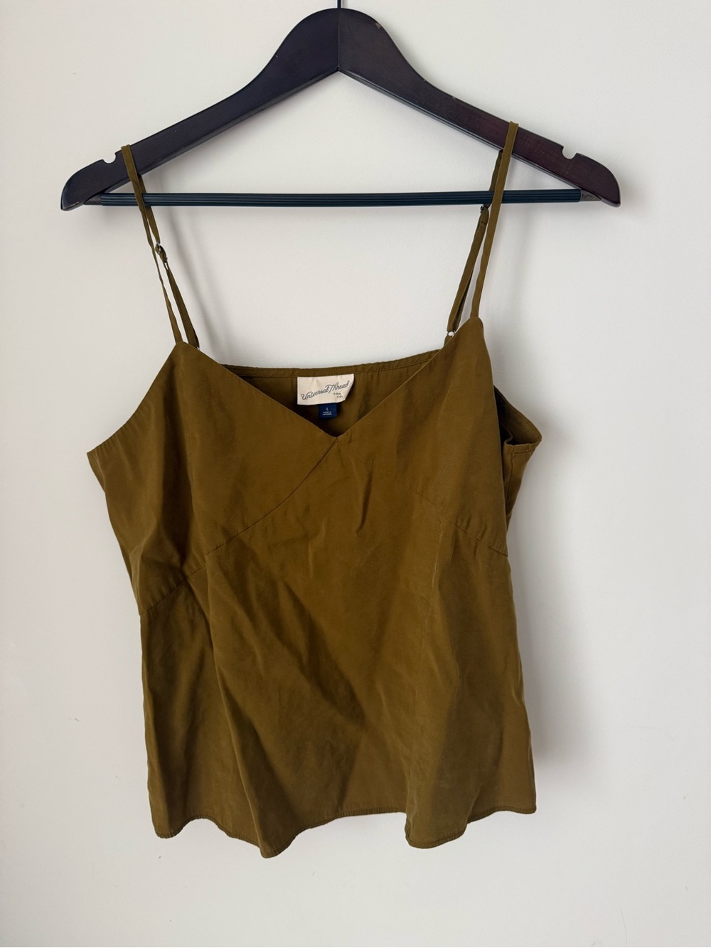 Universal Thread Olive Double-Spaghetti Strap V-Neck Tank